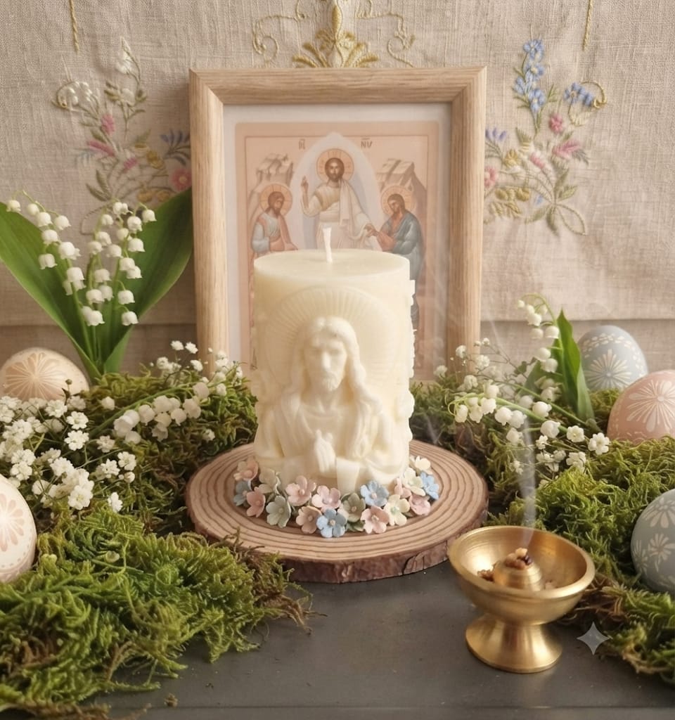 Bougies religieuse artisanales