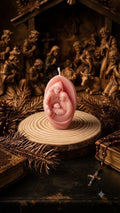 Bougie religieuse artisanale