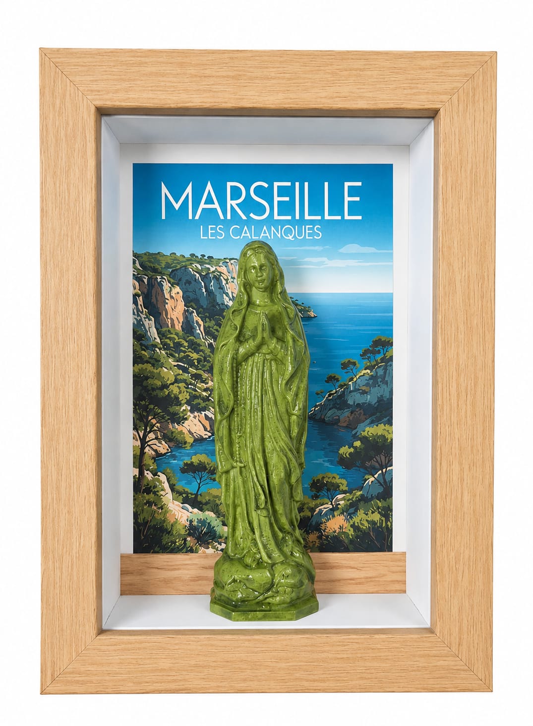 Cadre vitrine vierge vintage