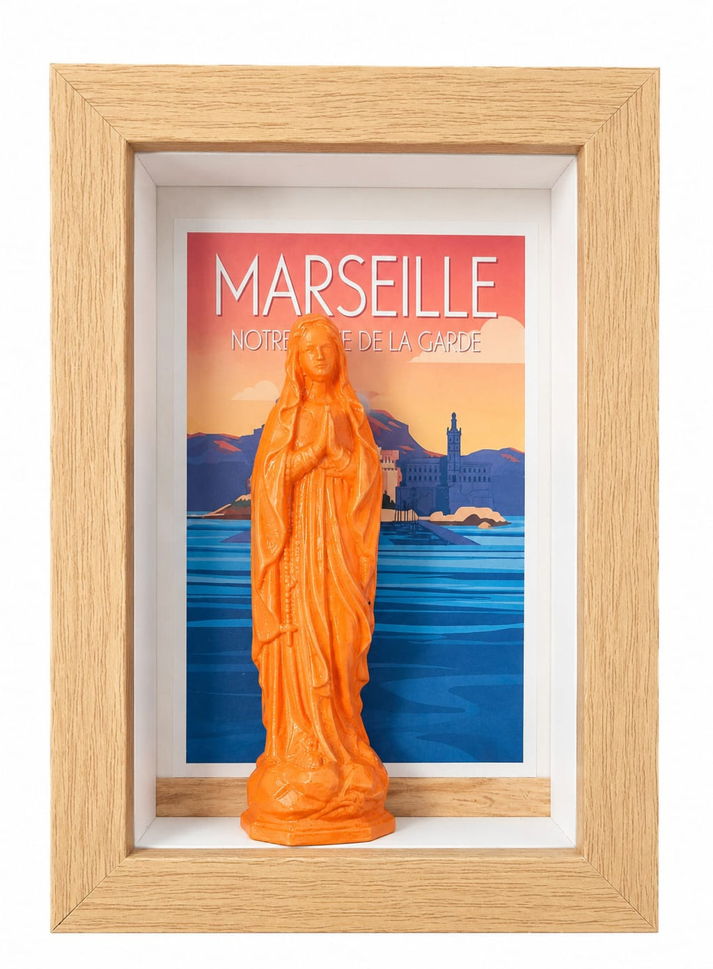 Cadre vitrine vierge vintage