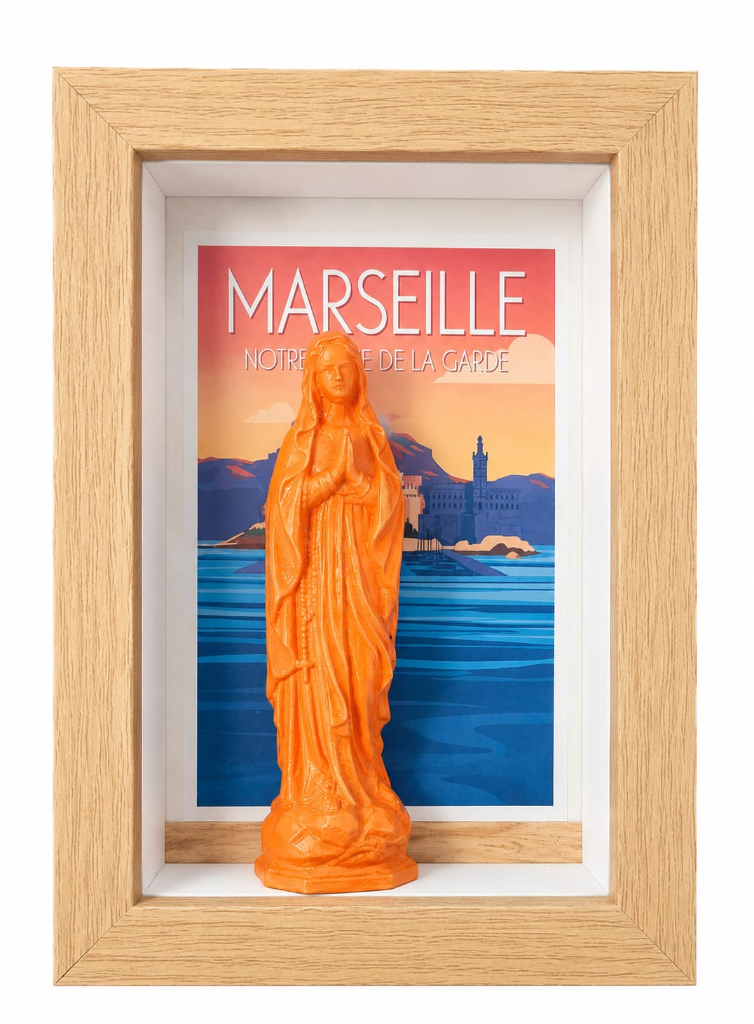 Cadre vitrine vierge vintage