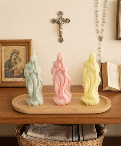 Bougie religieuse artisanale