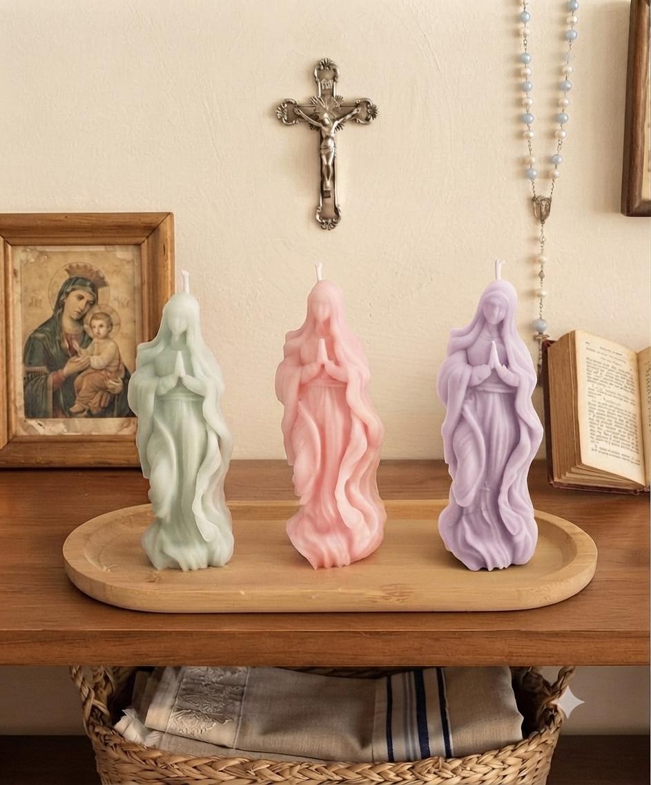 Bougies religieuses artisanales